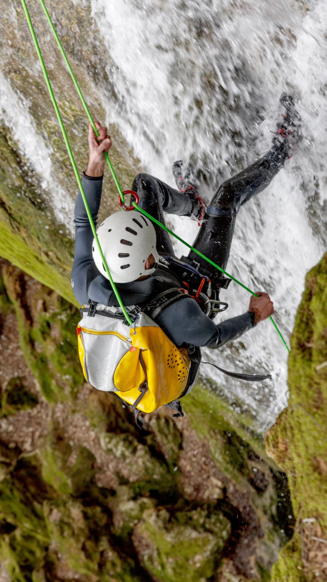 Canyoning rappel in Mindo Ecuador