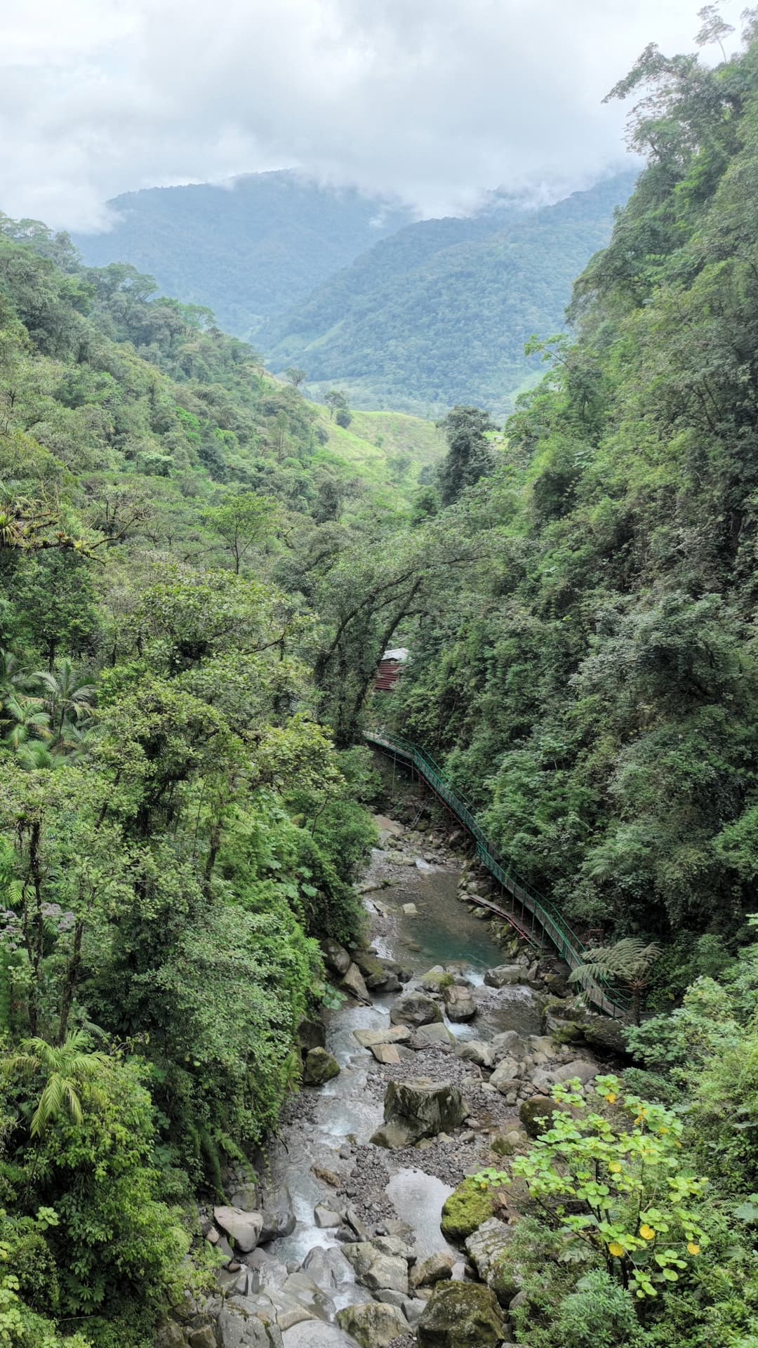 Natural pool and canyon scenery in Mindo Ecuador
