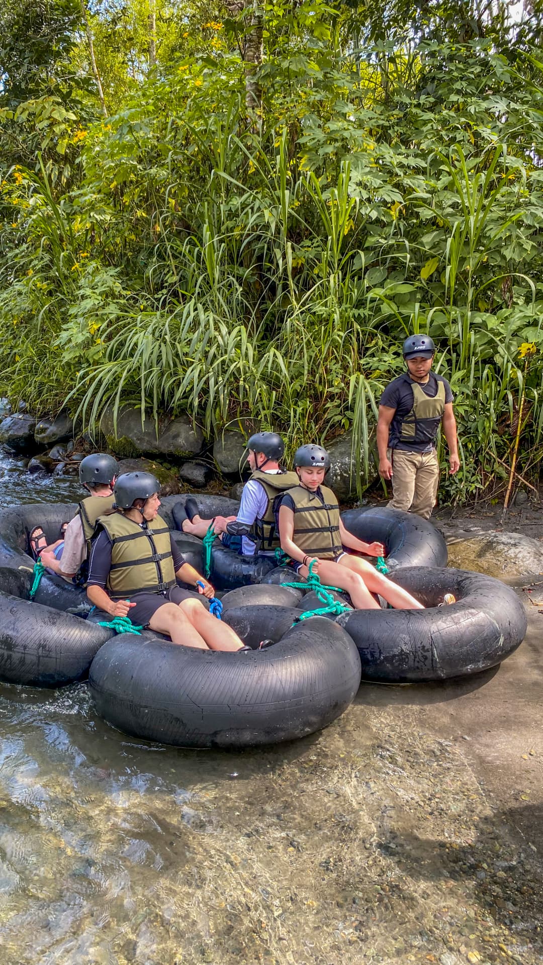 Refreshing river tubing route near Mindo