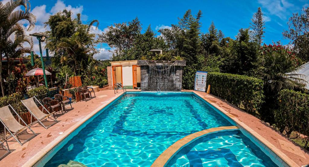 Mindo Glambird pool and cloud forest setting