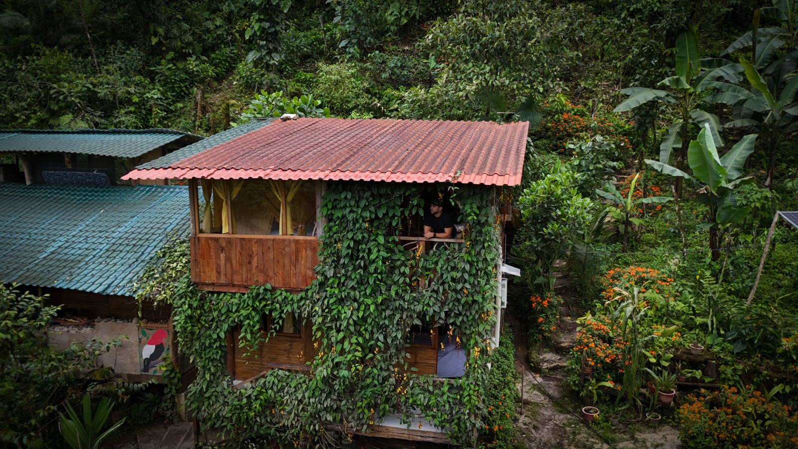Roca Mía cabin surrounded by Chocó Andino cloud forest